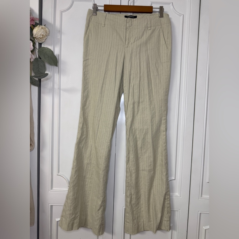 Club Monaco Cream Pinstripe Trousers